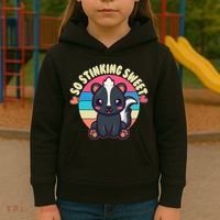 Funny Cute Skunk So Stinking Sweet Kids Hoodie thumb 3