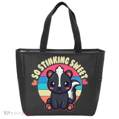 Funny Cute Skunk So Stinking Sweet Tote Bag