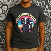Funny Cute Skunk So Stinking Sweet T-Shirt thumb 3