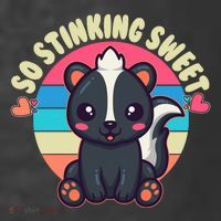 Funny Cute Skunk So Stinking Sweet Women's Hoodie thumb 2