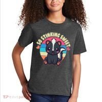 Funny Cute Skunk So Stinking Sweet Kids T-Shirt thumb 2