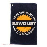 Funny Carpenter Shirts For Men Woodworking Woodworker Golf Towel thumb 0