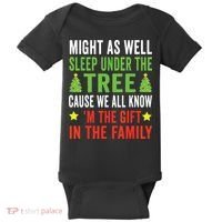 Funny Christmas Shirts Christmas Pajamas Girls Boy Baby Bodysuit thumb 0