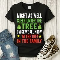Funny Christmas Shirts Christmas Pajamas Girls Boy Women's T-Shirt thumb 3