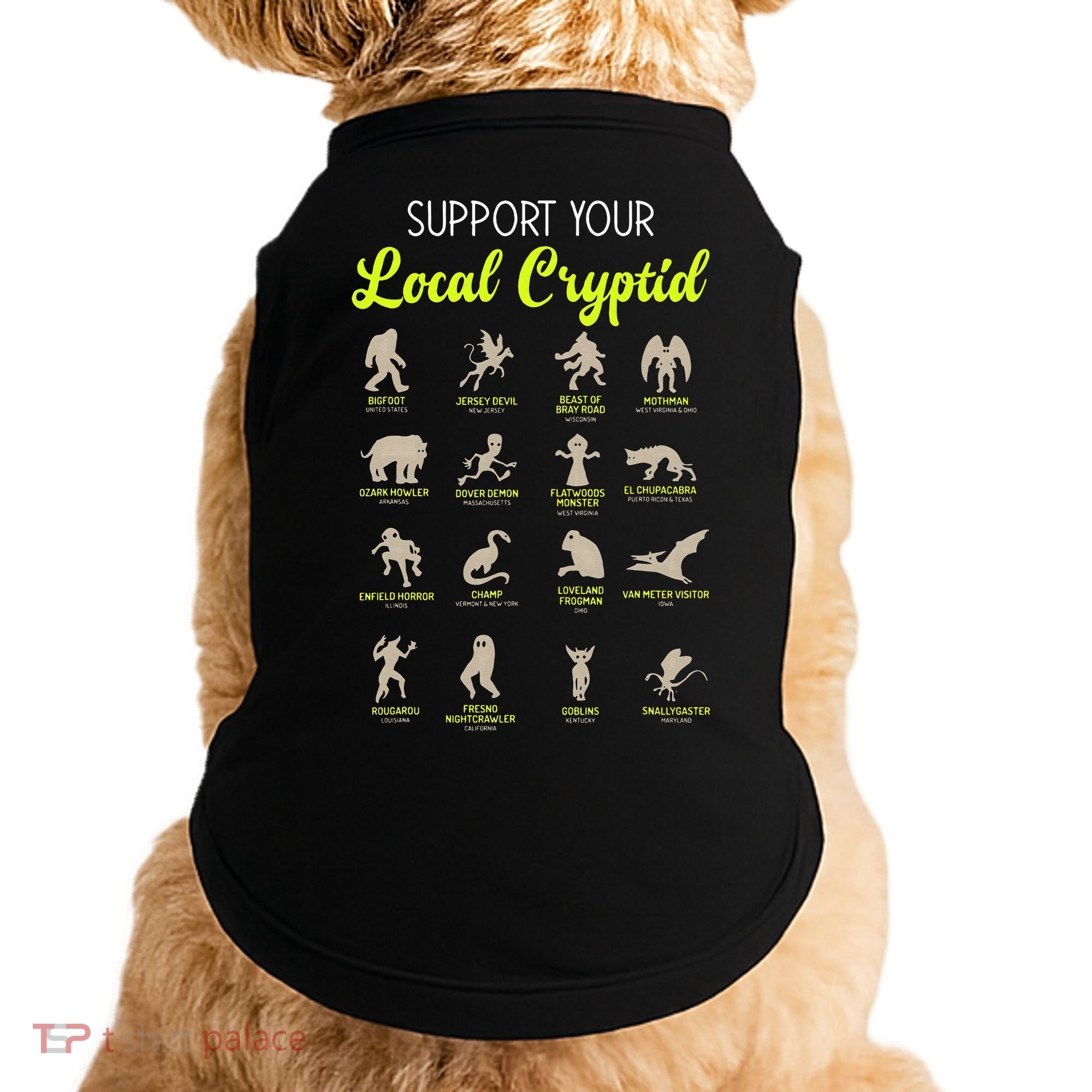 Funny Cryptozoology Support Your Local Cryptid Research Team Doggie Tank