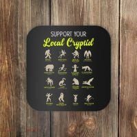 Funny Cryptozoology Support Your Local Cryptid Research Team Coaster thumb 0