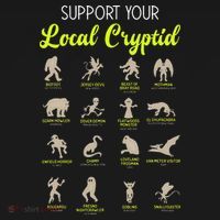 Funny Cryptozoology Support Your Local Cryptid Research Team Polo thumb 3