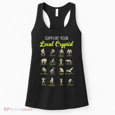 Funny Cryptozoology Support Your Local Cryptid Research Team Women's Tank Top