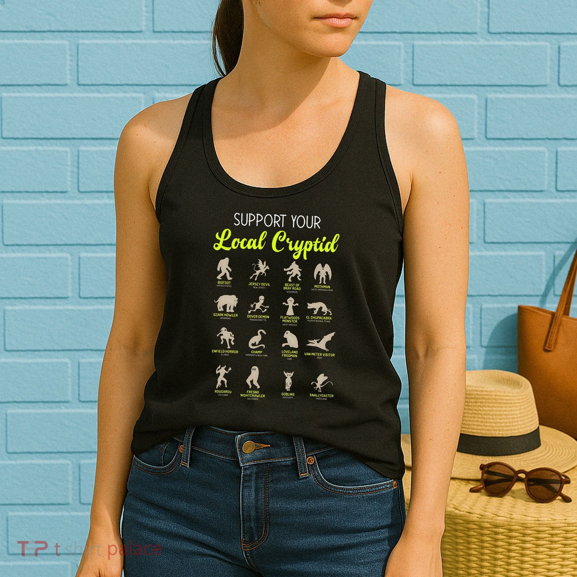 Funny Cryptozoology Support Your Local Cryptid Research Team Women's Tank Top