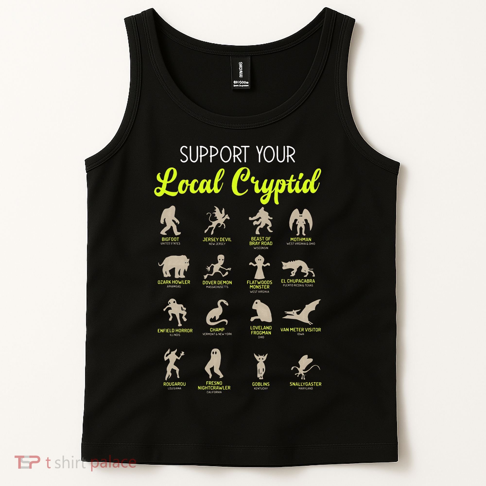 Funny Cryptozoology Support Your Local Cryptid Research Team Tank Top