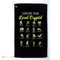 Funny Cryptozoology Support Your Local Cryptid Research Team Golf Towel thumb 0