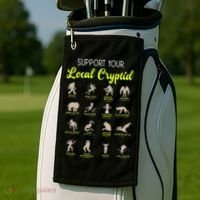 Funny Cryptozoology Support Your Local Cryptid Research Team Golf Towel thumb 2