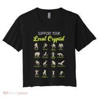 Funny Cryptozoology Support Your Local Cryptid Research Team Women's Crop Top Tee thumb 0