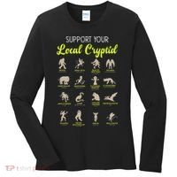 Funny Cryptozoology Support Your Local Cryptid Research Team Women's Long Sleeve Shirt thumb 0