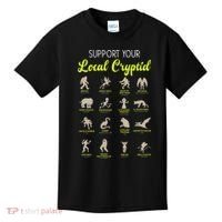 Funny Cryptozoology Support Your Local Cryptid Research Team Kids T-Shirt thumb 0