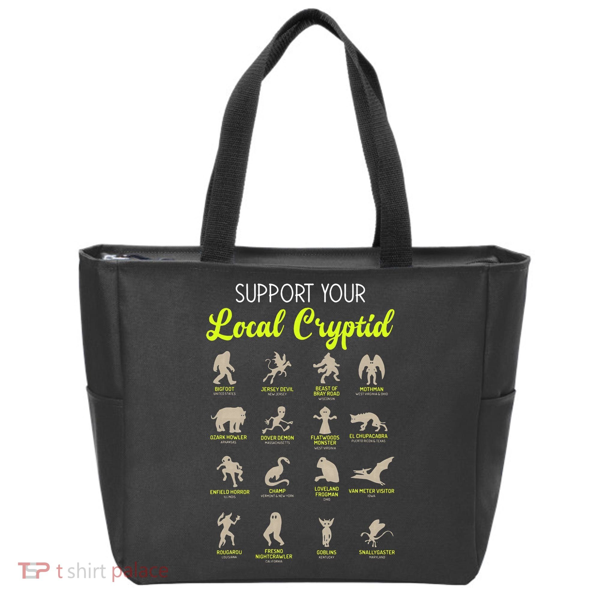 Funny Cryptozoology Support Your Local Cryptid Research Team Tote Bag