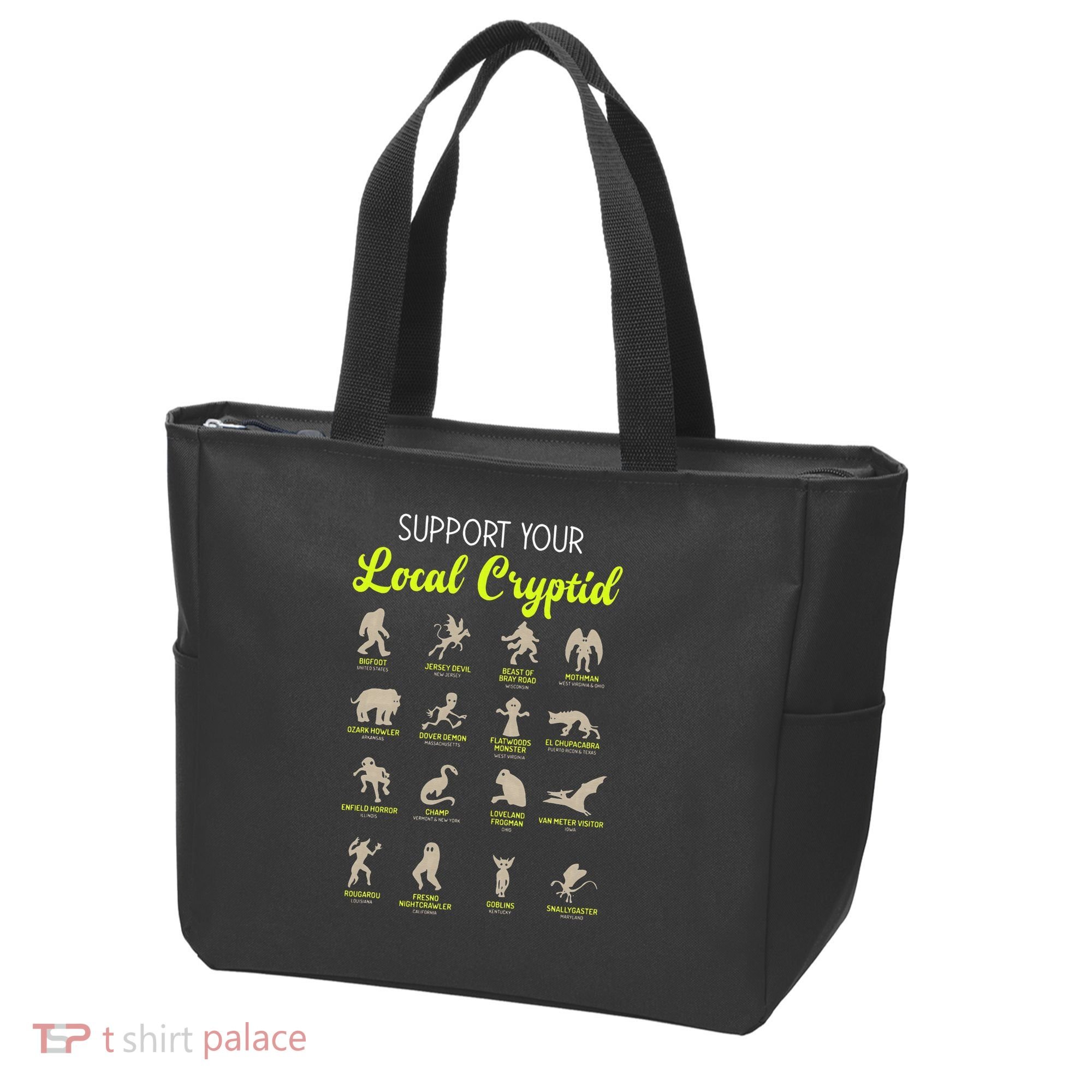 Funny Cryptozoology Support Your Local Cryptid Research Team Tote Bag