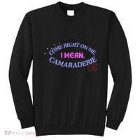 Funny Camaraderie Spelling Come Right On Me Sweatshirt thumb 0