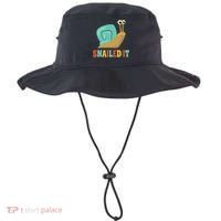 Funny Cute Snail Lover Snails Gift Snailed It Gift Bucket Hat thumb 0