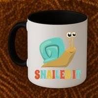 Funny Cute Snail Lover Snails Gift Snailed It Gift Coffee Mug thumb 2