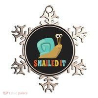Funny Cute Snail Lover Snails Gift Snailed It Gift Ornament thumb 0