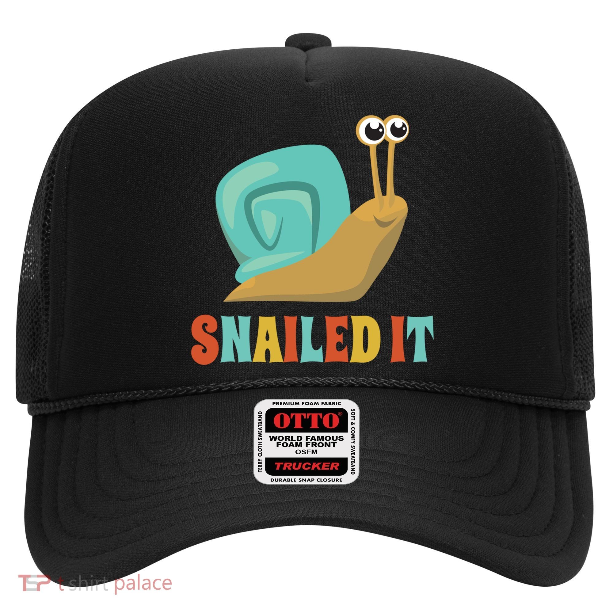 Funny Cute Snail Lover Snails Gift Snailed It Gift Hat