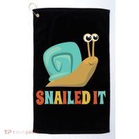 Funny Cute Snail Lover Snails Gift Snailed It Gift Golf Towel thumb 0