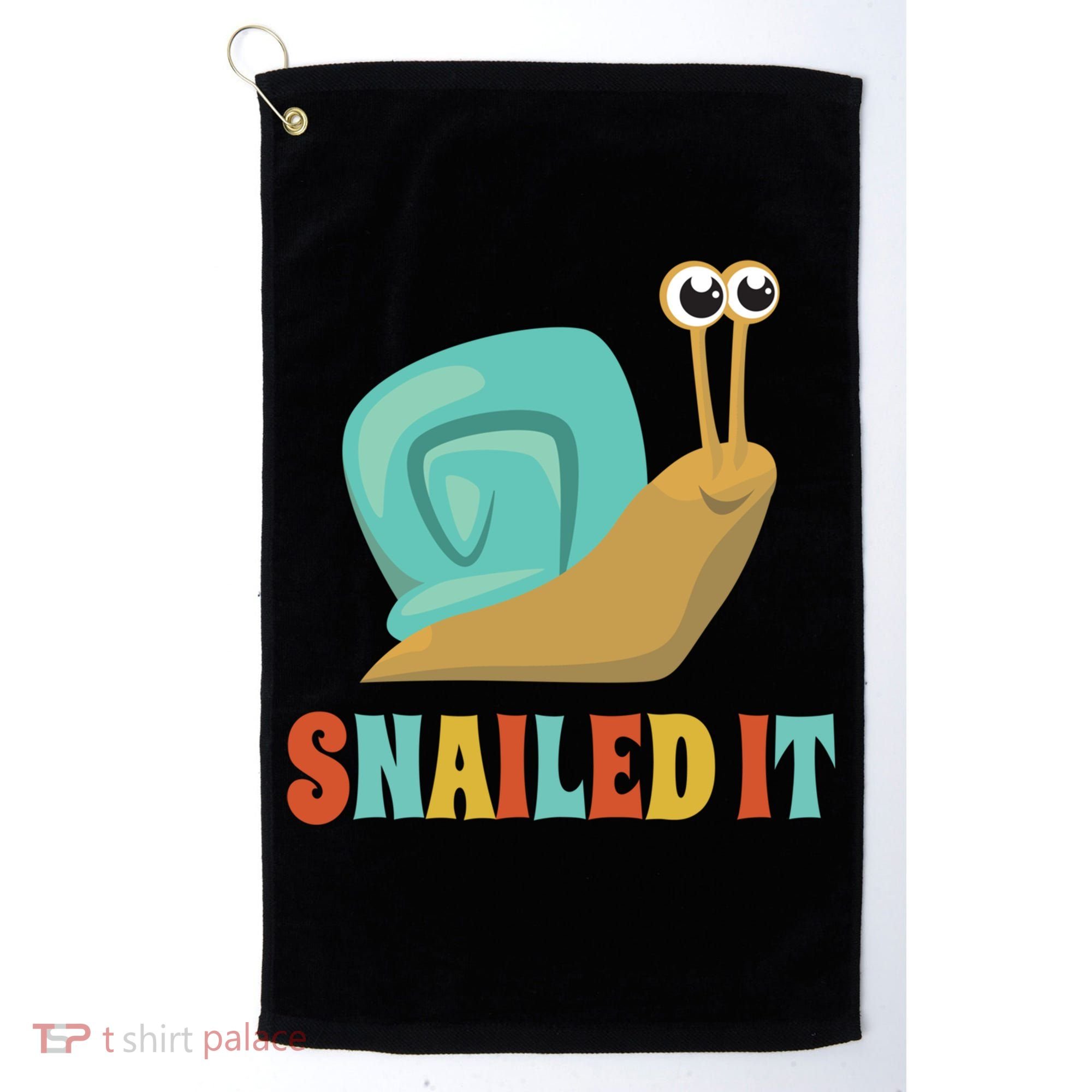 Funny Cute Snail Lover Snails Gift Snailed It Gift Golf Towel