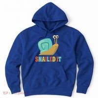 Funny Cute Snail Lover Snails Gift Snailed It Gift Hoodie thumb 0