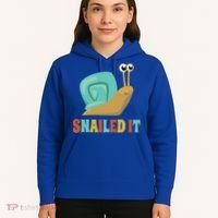 Funny Cute Snail Lover Snails Gift Snailed It Gift Hoodie thumb 5
