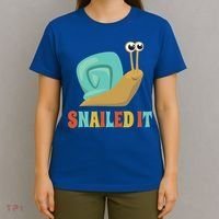 Funny Cute Snail Lover Snails Gift Snailed It Gift T-Shirt thumb 4