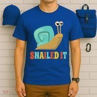 Funny Cute Snail Lover Snails Gift Snailed It Gift T-Shirt thumb 6