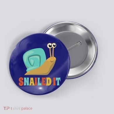 Funny Cute Snail Lover Snails Gift Snailed It Gift Button