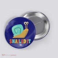 Funny Cute Snail Lover Snails Gift Snailed It Gift Button thumb 0