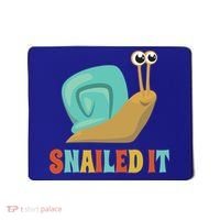 Funny Cute Snail Lover Snails Gift Snailed It Gift Mousepad thumb 0