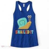Funny Cute Snail Lover Snails Gift Snailed It Gift Women's Tank Top thumb 0