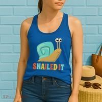 Funny Cute Snail Lover Snails Gift Snailed It Gift Women's Tank Top thumb 2