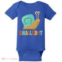 Funny Cute Snail Lover Snails Gift Snailed It Gift Baby Bodysuit thumb 0