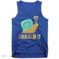 Funny Cute Snail Lover Snails Gift Snailed It Gift Tank Top thumb 0