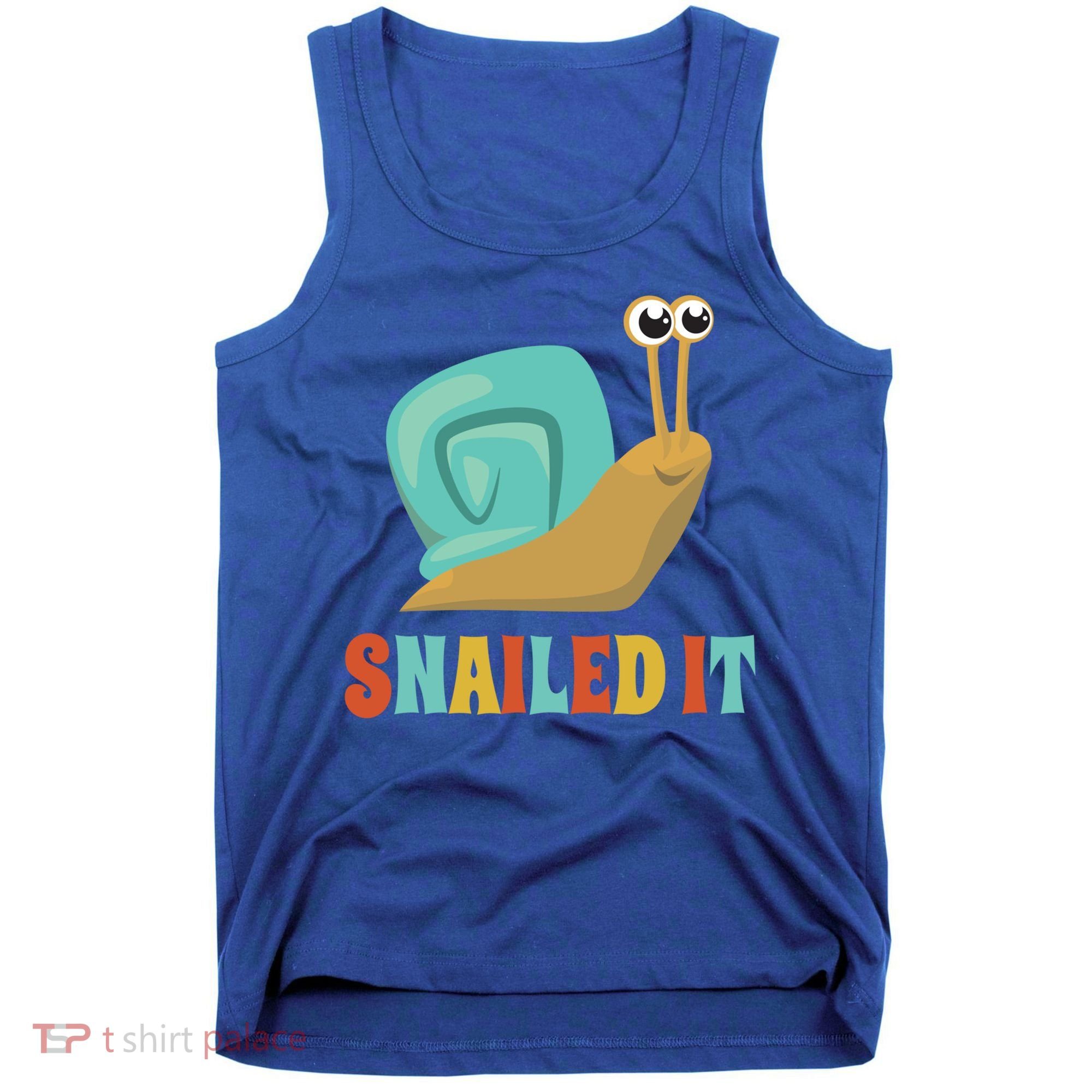 Funny Cute Snail Lover Snails Gift Snailed It Gift Tank Top