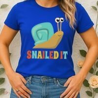 Funny Cute Snail Lover Snails Gift Snailed It Gift Women's T-Shirt thumb 2