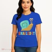 Funny Cute Snail Lover Snails Gift Snailed It Gift Women's T-Shirt thumb 4
