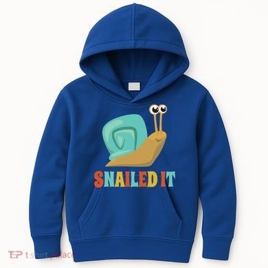 Funny Cute Snail Lover Snails Gift Snailed It Gift Kids Hoodie