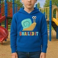Funny Cute Snail Lover Snails Gift Snailed It Gift Kids Hoodie thumb 2