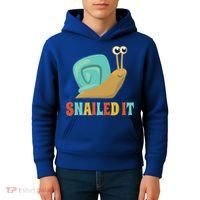 Funny Cute Snail Lover Snails Gift Snailed It Gift Kids Hoodie thumb 4