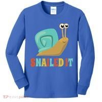 Funny Cute Snail Lover Snails Gift Snailed It Gift Kids Long Sleeve Shirt thumb 0