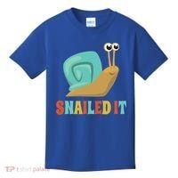 Funny Cute Snail Lover Snails Gift Snailed It Gift Kids T-Shirt thumb 0
