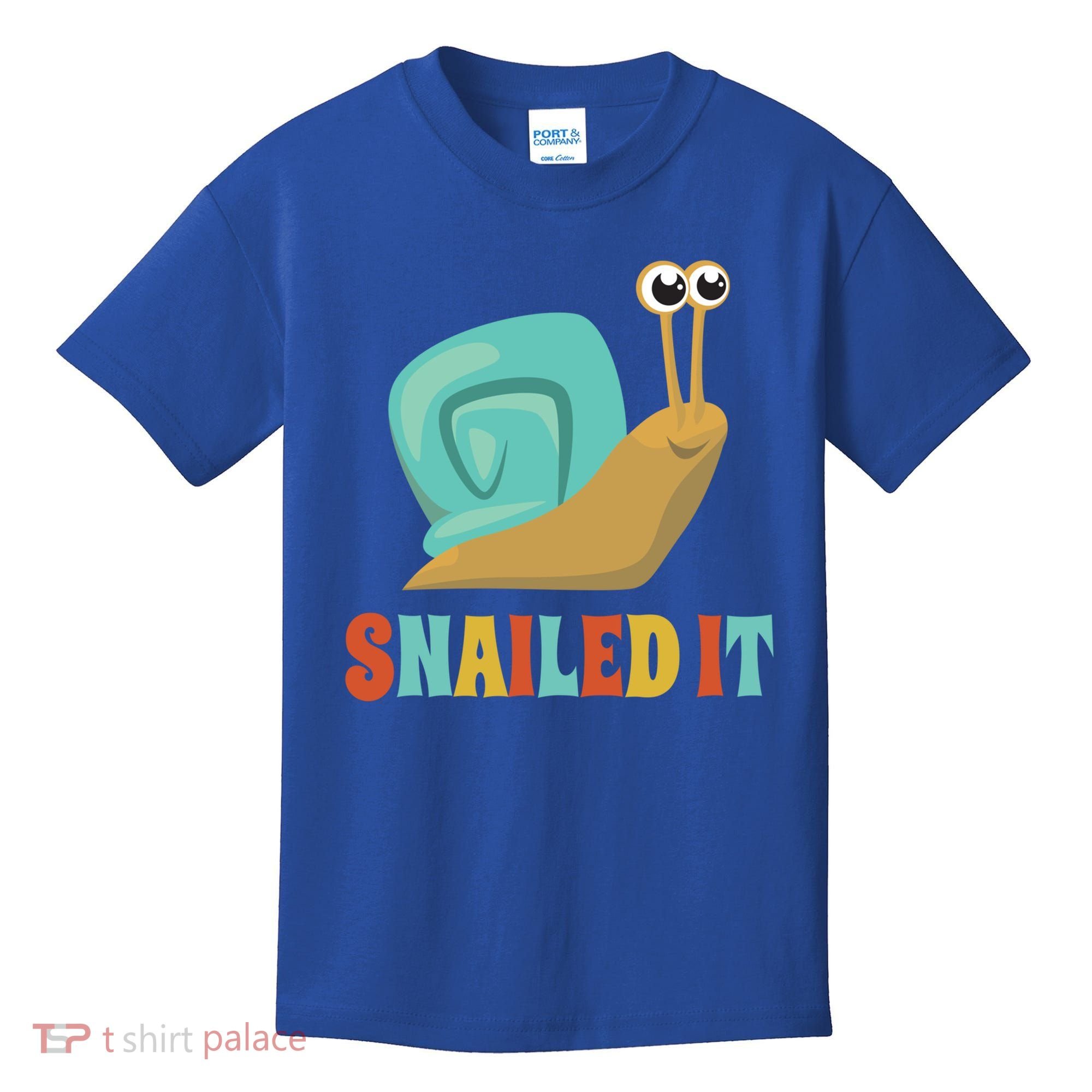 Funny Cute Snail Lover Snails Gift Snailed It Gift Kids T-Shirt