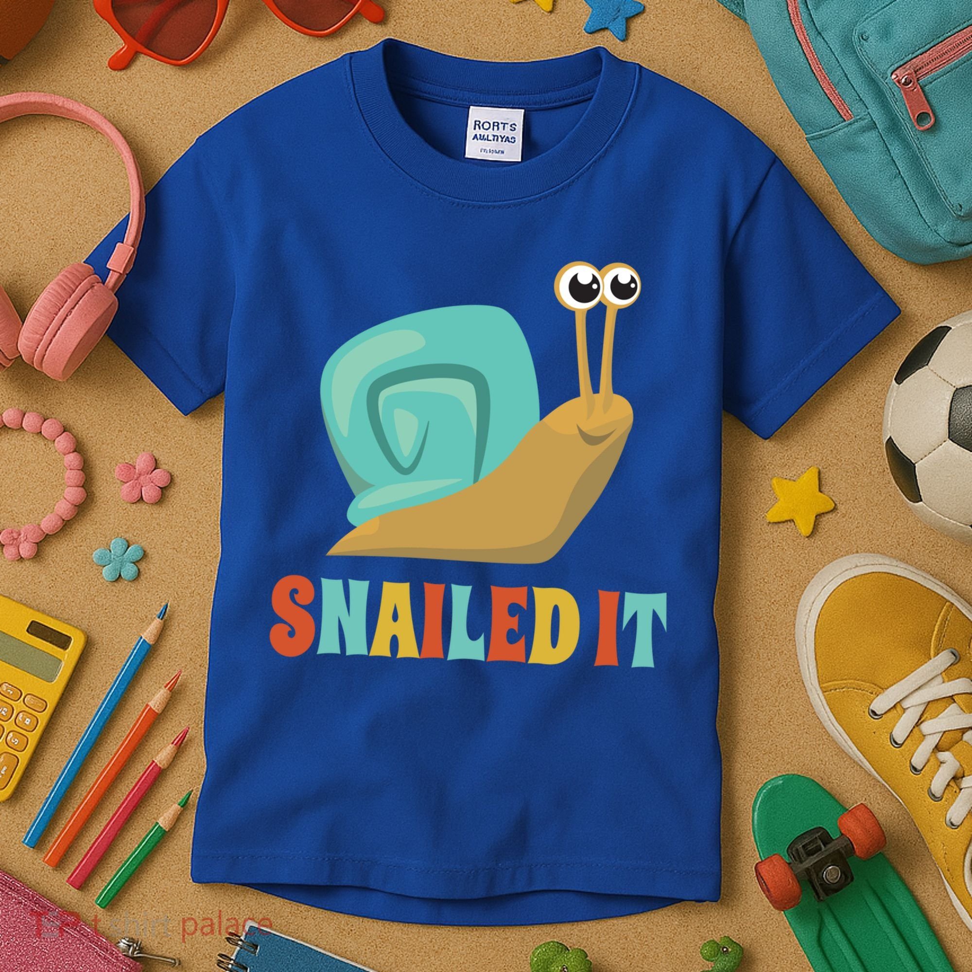 Funny Cute Snail Lover Snails Gift Snailed It Gift Kids T-Shirt