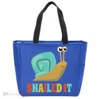 Funny Cute Snail Lover Snails Gift Snailed It Gift Tote Bag thumb 0